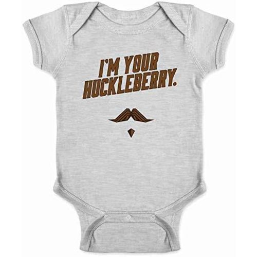 Pop Threads Im Your Huckleberry Western Quote Funny Vintage Infant Baby Boy Girl Bodysuit
