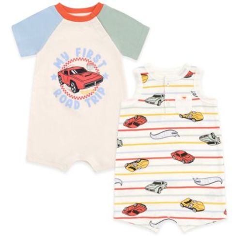 Hot Wheels Baby 2 Pack Rompers Newborn to Infant