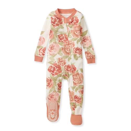 Autumn Rose Garden Organic Cotton Sleeper – Burt's Bees Baby