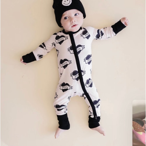 Bamboo Zip Romper | Mom Tattoo