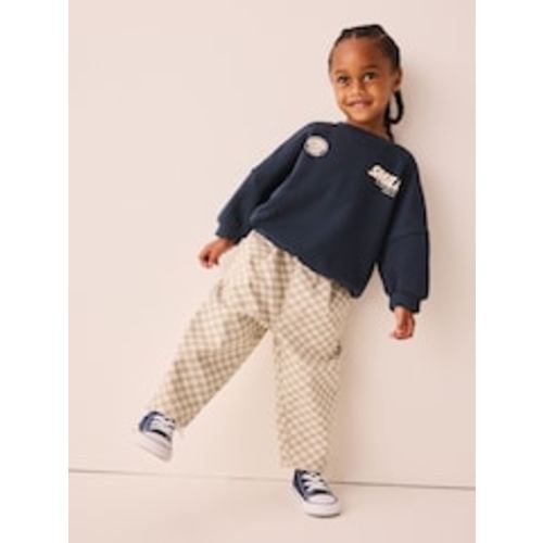 Buy Neutral Checkerboard Pull On Barrel Trousers (3mths-7yrs) from Next USA