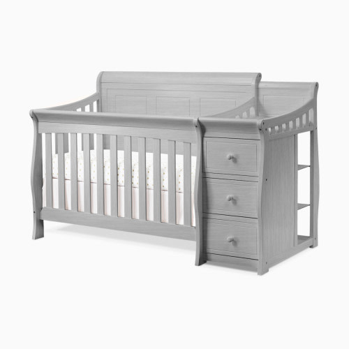 Sorelle Princeton Elite Panel Crib & Changer - Weathered Gray