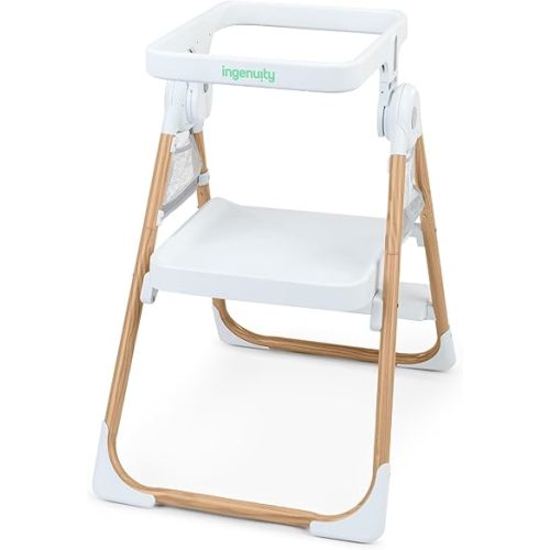 Ingenuity Table to Tower 2-in-1 Toddler Tower for Kitchen, Play Table & Step Stool, Adjustable Rail, Non-Slip Platform, Fold to Store, 18M-4Y