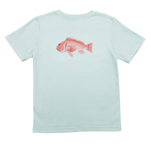 Saltwater Boys - Redfish SS Graphic T-Shirt - Aqua *FINAL SALE*