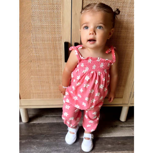 Flower / Organic Smocked Jumpsuit