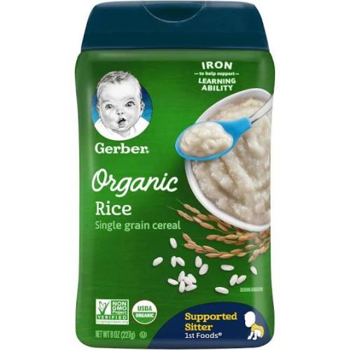 Gerber Organic Rice Cereal - 8 oz canister | Google Shopping