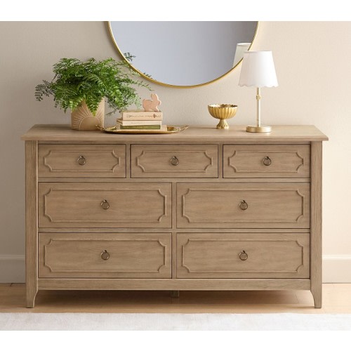 Ava Regency 7-Drawer Dresser (56w x 19d") - white