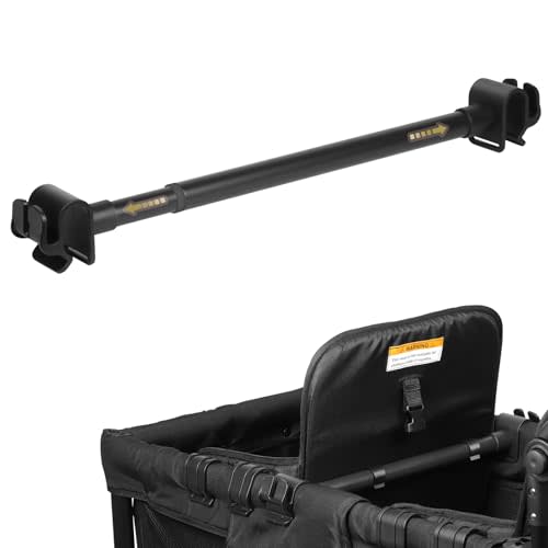 Universal Forward-Facing Stroller Wagon Support Bar,Length Adjustable Crossbar with Hook-Built in,Easy to Install & Remove Bus-Style Seating Upgrade Accessories