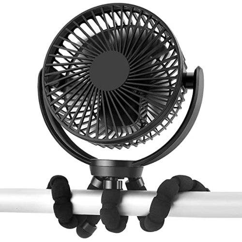 Portable Handheld Clip on Fan for stroller - Black