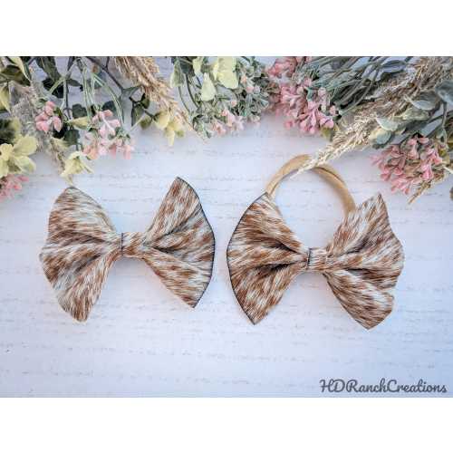 Cowhide Baby Bows