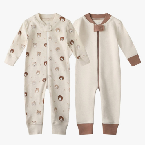 Owlivia Organic Cotton Baby Boy Girl Zip up Sleep 'N Play Pjs, Footless, Long Sleeve