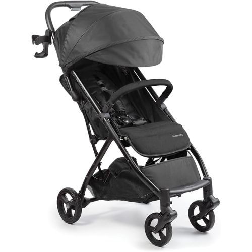 Summer Infant Ingenuity 3Dquickclose CS+ Compact Fold Stroller – Lightweight Stroller with Oversized Canopy, Extra-Large Storage and Compact Fold, Black
