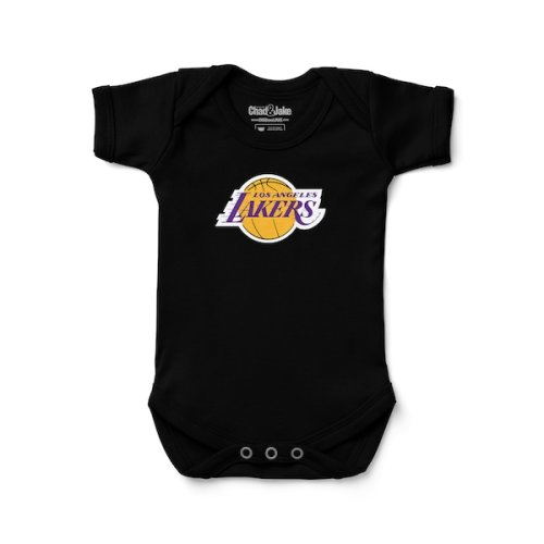 Newborn & Infant Los Angeles Lakers Chad & Jake Black Primary Logo Bodysuit