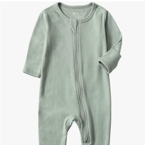 O2 BABY Baby Boys Girls Organic Cotton Zip-Front Sleeper Pajamas, Footed Sleep 'n Play