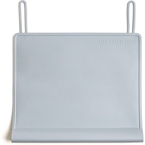 The Table Tyke Silicone Placemats for Toddlers with Patented Edge Bumper | Kids Placemats Non Slip Travel Ready | Baby Placemat BPA Free for Restaurant Dining Table | Slate Grey