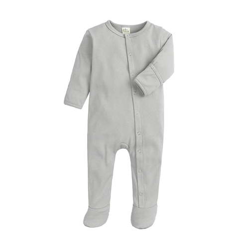 THDHVS Newborn Sleepers,Baby Boy Clothes,Unisex Newborn Long Sleeve Snug Fits Footed Sleeper Pajamas Gray 3-6 Months