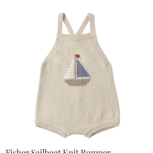 Fisher Sailboat Knit Romper