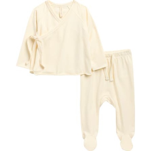 Wrap Top & Footed Pants Set