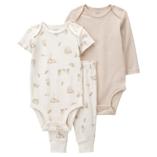 Carter's Baby Bodysuits & Pants 3 Piece Set in Neutral — buybuy BABY