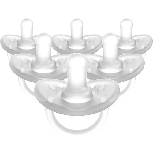 Evenflo Feeding Balance Plus Stage 1 Cylindrical Baby, Newborn and Infant Pacifier - Developed with Pediatric Feeding Specialists - 0 to 6 Months (Pack of 6)