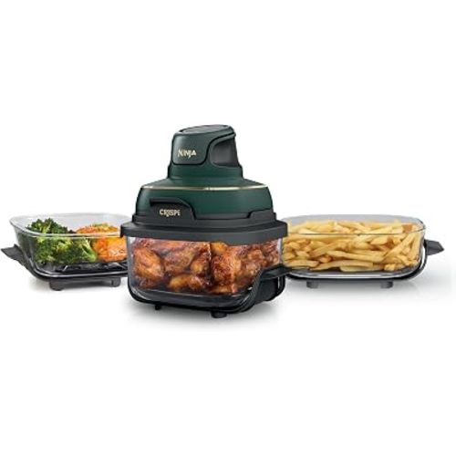Ninja Crispi Glass Air Fryer, 5-in-1, Emerald, FN103BF