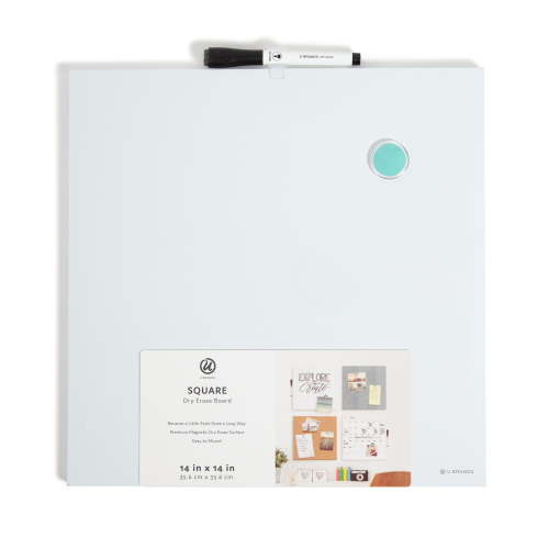 U Brands 14 x 14 in. Magnetic Tile Dry Erase Whiteboard, White