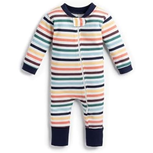 0-3mos MONICA + ANDY One Piece Baby Pajamas, 100% Organic Baby Clothes for Girls and Boys, Sizes For Newborn and Infant