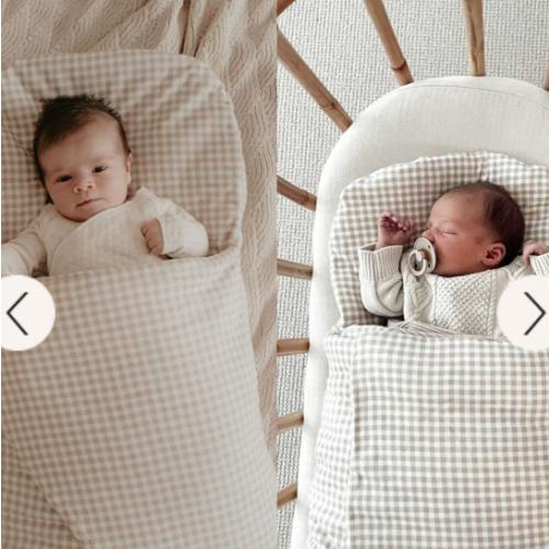 Bundl - Wool Wrap Beige Gingham – Bundl Australia