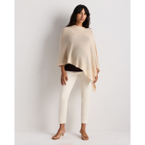 Lightweight Cotton Cashmere Nursing Shawl in Heather Oatmeal
