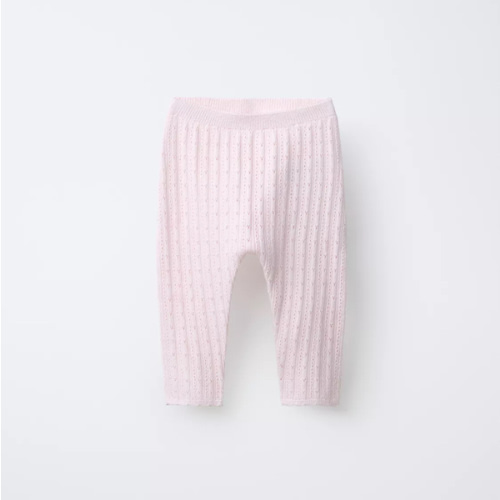 OPENWORK KNIT LEGGINGS - Pale pink | ZARA United States