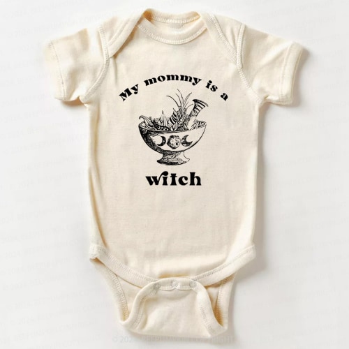 Gothic Mommy Is A Witch Bodysuit For Baby 8