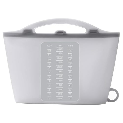 Large 85oz Silicone Microwave Steam Sterilizer Bag for Baby Bottle, Breast Pump Parts Other Toddler Accessories, Portable Travle Reusable Sterilizing Storage Bag, Cooking Bag for Vegetables