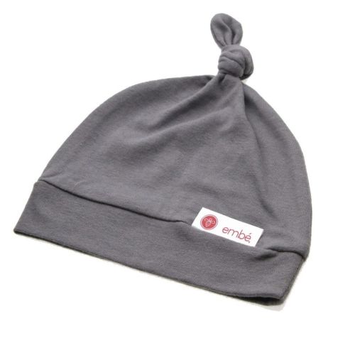 embe Top Knot Hat - Slate Grey (Newborn)