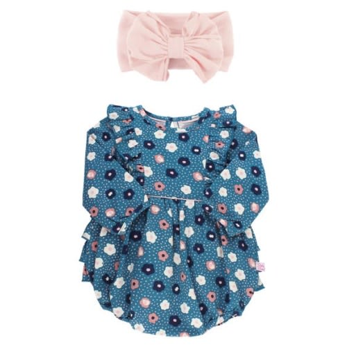 Poppy Seed Bubble Romper & Head Wrap Set