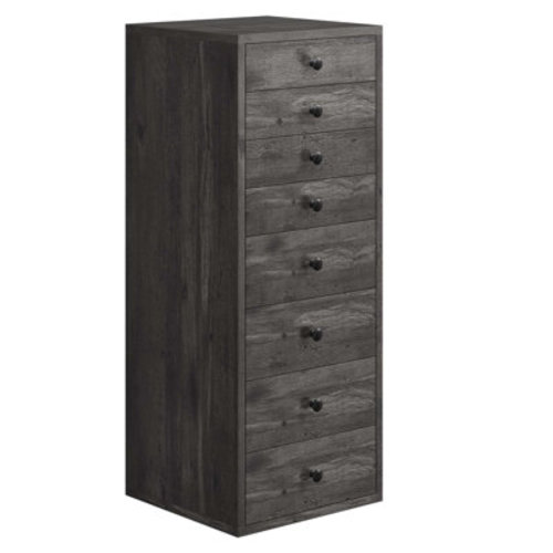 Ebern Designs 8-Drawer Dresser, Tall Narrow Storage Chest, Small Space Organizer & Reviews | Wayfair