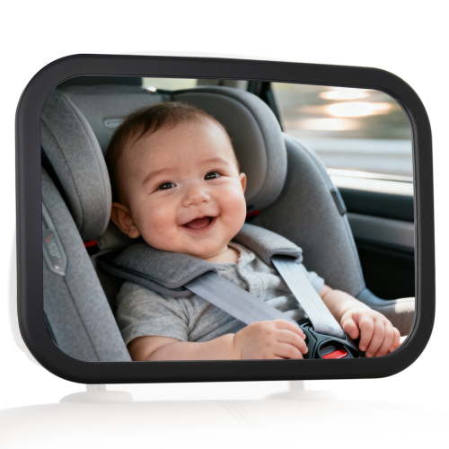 Universal Baby Car Mirror - Adjustable Rearview Mirror for Back Seat, Shatterproof Safety Mirror for Cars and SUVs