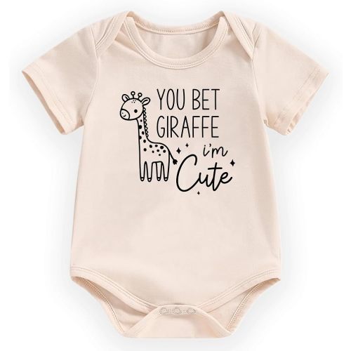 hrcfbk Newborn Baby Boys Girls Clothes Cute Funny Bodysuit Rompers Newborn Baby Announcement Coming Home Outfit
