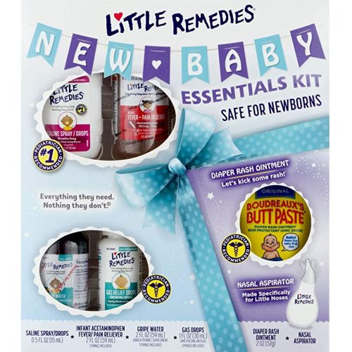 Little Remedies New Baby Essentials Kit, 6 Piece Kit for Baby's Nose and Tummy