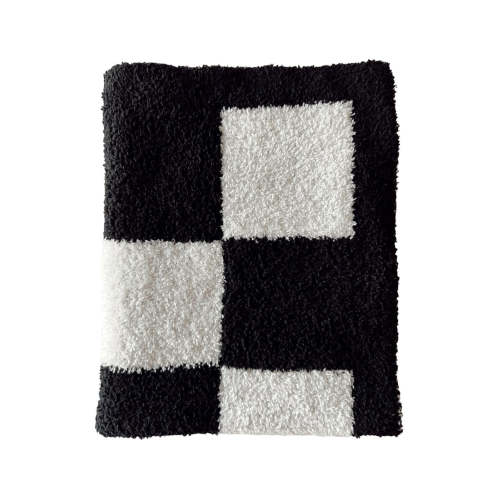 Phufy® Bliss Checker Mini Blanket, Black
