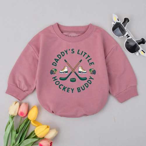 Daddy’s Little Hockey Buddy Baby Romper, Future Hockey Player Outfit, Cute Sport Baby Bodysuit, Game Day Infant Clothes, Baby Boy Gift