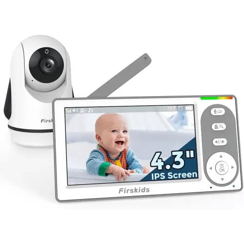 Baby Monitor - 1000ft Long Range Baby Monitor with Camera and Audio No WiFi, Built in 3500mAh Battery,Auto Night Vision, Temperature, 2-Way Talk, 8 Lullabies, 4.3'' Screen