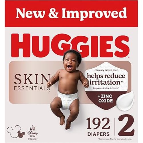 Huggies Skin Essentials Diapers Size 2, 192 Count (3 Packs of 64)