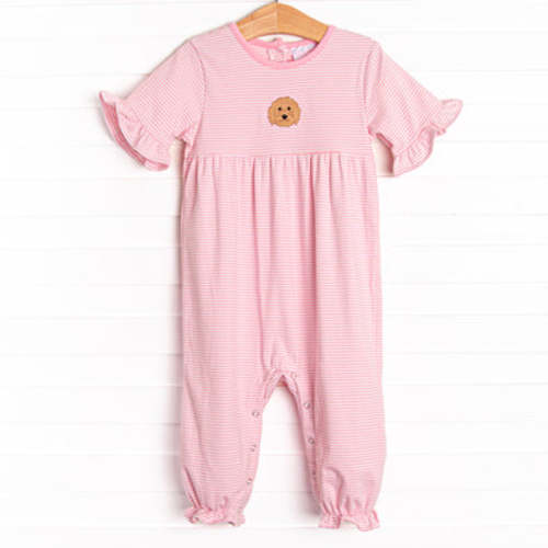 Doodle Days Embroidered Romper, Pink – Stitchy Fish
