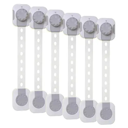 Dreambaby Twist 'N Lock Multi-Purpose Latches 6pk White/Grey | Baby Bunting AU