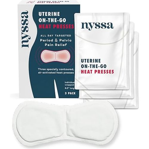 Nyssa Instant Heat Patches – Ultra-Thin, Stick-On Disposable Heating Pad for Menstrual Cramps – Period Patches for Pelvic Comfort (1 Box)