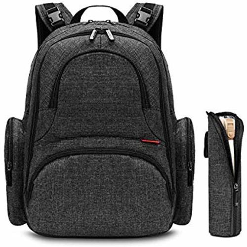 CoolBELL Baby Diaper Backpack With Insulated Pockets/Large Size Water-resistant Baby Bag/Multi-functional Travel Knapsack Include Changing Pad (Black) - Zz-black