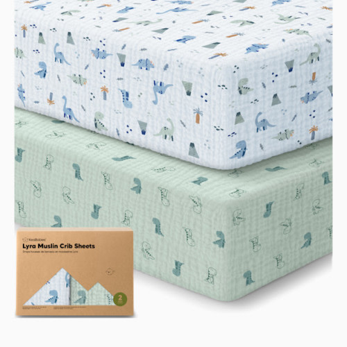 2-Pack Lyra Muslin Crib Sheets - Dino Park