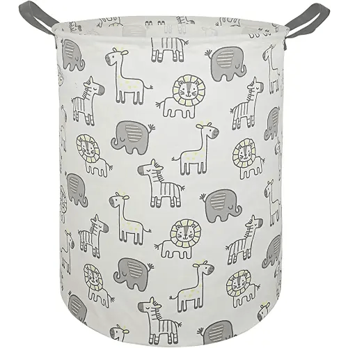 Kids Hamper Baby Storage Bins Gift Toy Box Organizer Nursery Waterproof Laundry Basket Large Canvas Collapsible Chest for Boys Girls Bedroom Closet Shelf Room Decor