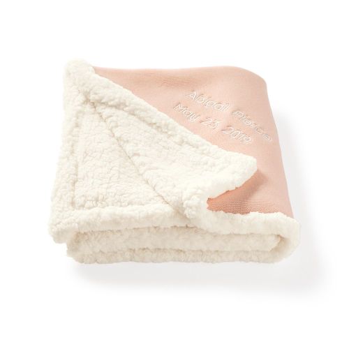 Knit and Sherpa Stroller Blanket