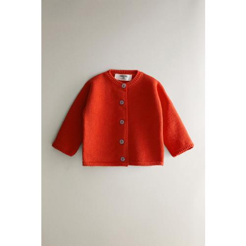 BABY COTTON CARDIGAN - Red | ZARA United States
